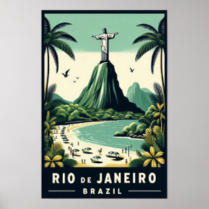 Póster Río de Janeiro Brasil Poster de Viajes de Vintage