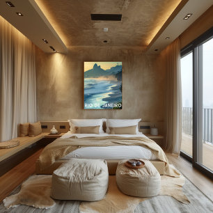 Póster Río de Janeiro: Ciudad Maravillosa Playas Skyline
