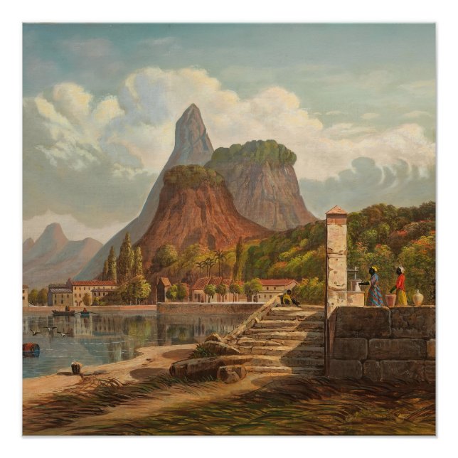 Póster Río de Janeiro, Mont Corcovado y la Bahía de Botaf (Anverso)
