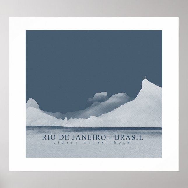 Póster río de janeiro para paredes, huellas (Frente)