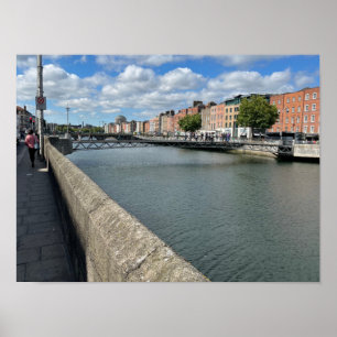 Póster Río de San Andrés Liffey Dublín Irlanda Europa