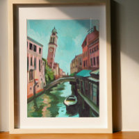 Río dei Agrigento, Venecia, Italia Pintura