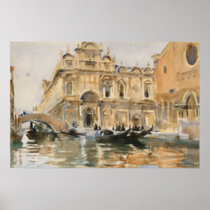Póster Río dei Mendicanti, Venecia de John Singer Sargent