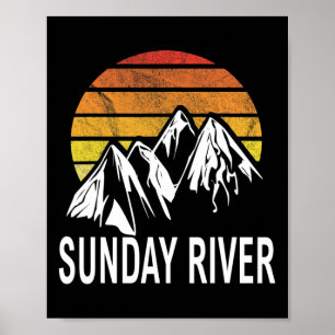 Póster Río Domingo Nuevo Maine Nueva Inglaterra Esquí Est