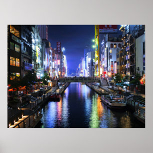Póster Río Dotonbori Osaka