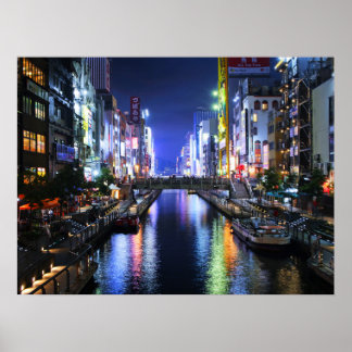 Póster Río Dotonbori Osaka