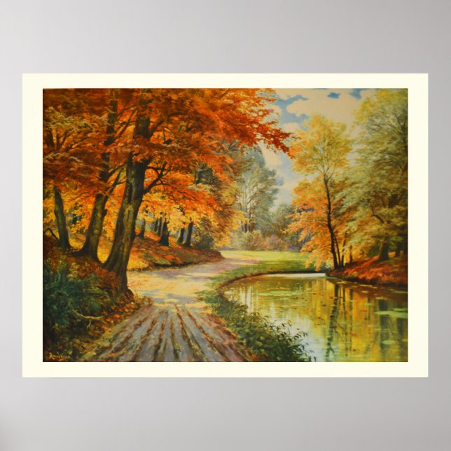 Póster Río en bosque (Frente)