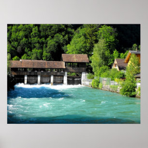 Póster Río en Interlaken oeste de Suiza