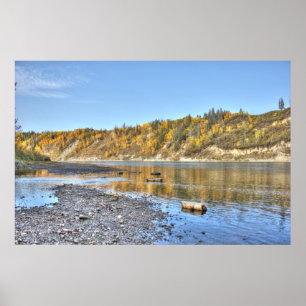 Póster Río en otoño