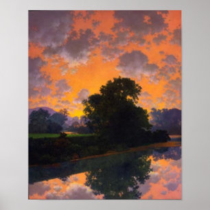 Póster Río en Scutney de Maxfield Parrish