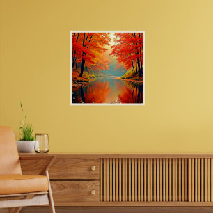 Póster Río Forestal Autumn