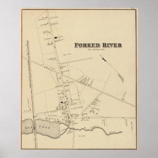 Póster Río Forked, Nueva Jersey