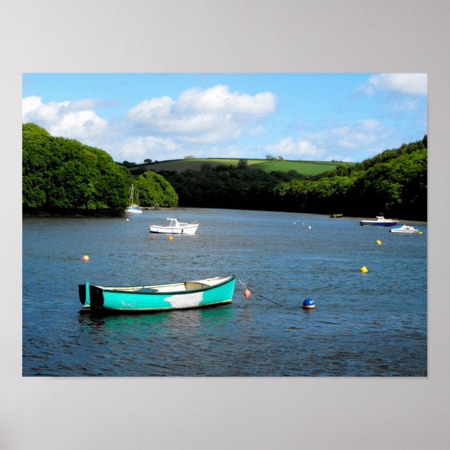 Póster Río Fowey en Cornwall (Frente)