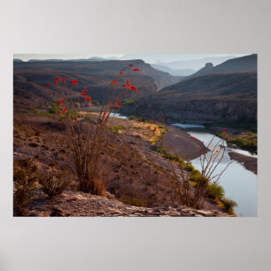 Póster Río Grande atravesando el desierto de Chihuahuan