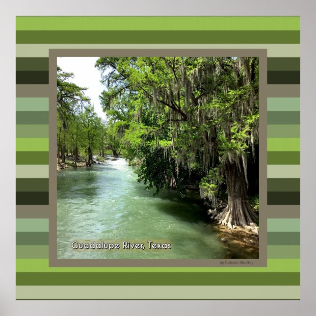 Póster Río Guadalupe en Gruene, Texas (Frente)