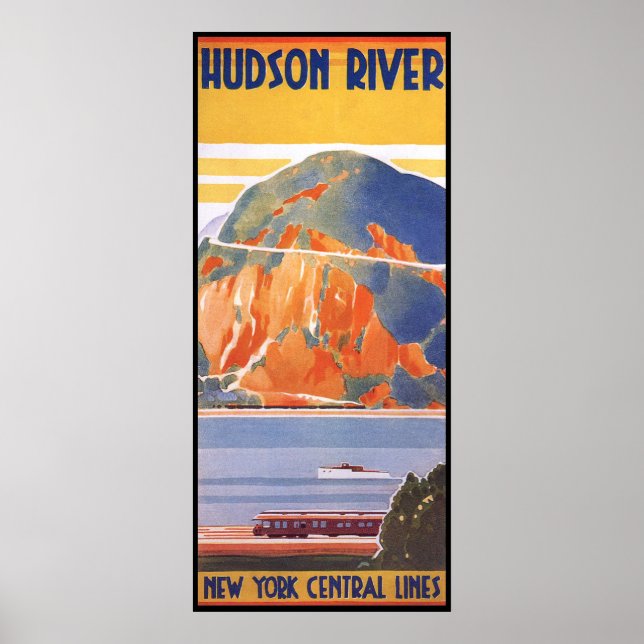 Póster Río Hudson - Sistema Central de Nueva York (Frente)