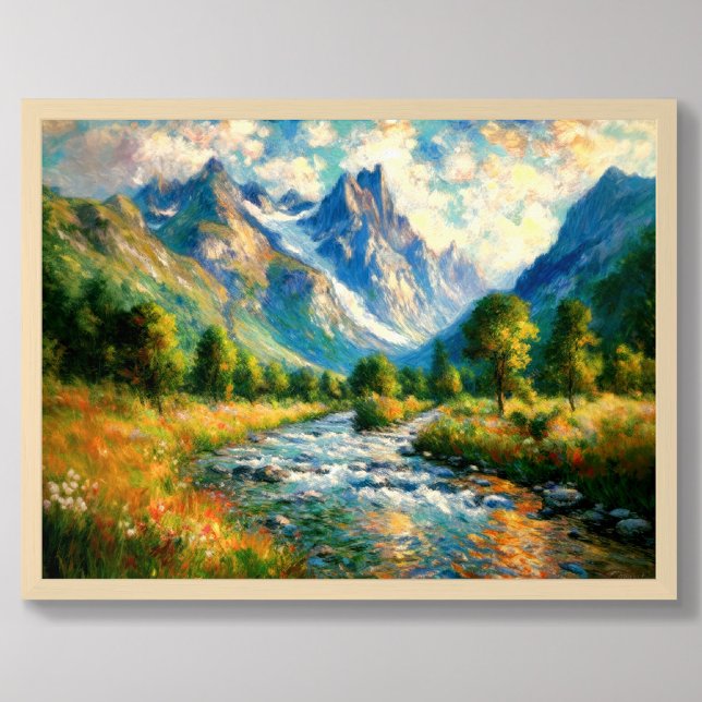 Póster Río Impresionista de los Árboles de Montaña (Subido por el creador)
