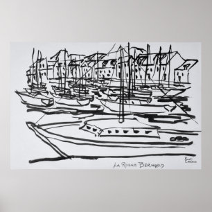 Póster Río La Vilaine   La Roche-Bernard, Bretaña