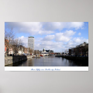 Póster Río Liffey & Liberty Hall Dublin, Irlanda