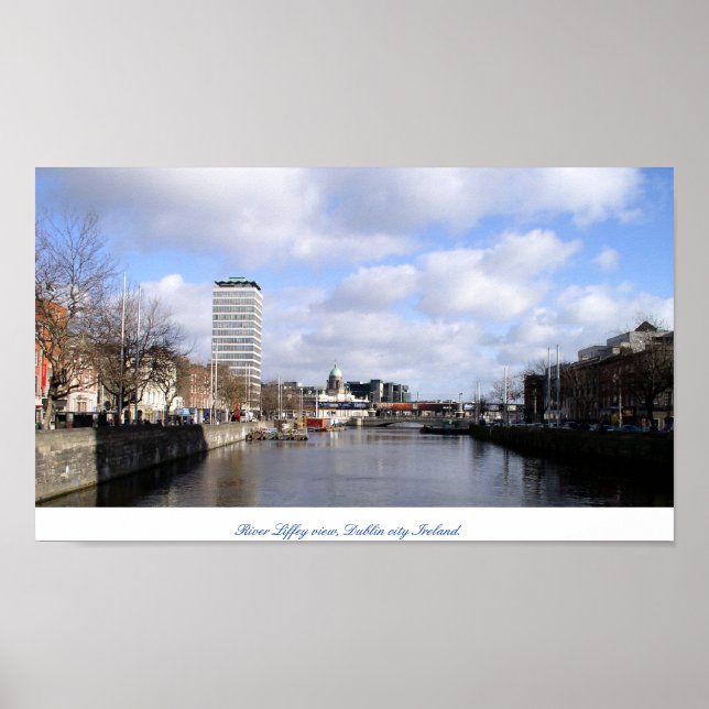 Póster Río Liffey & Liberty Hall Dublin, Irlanda (Frente)