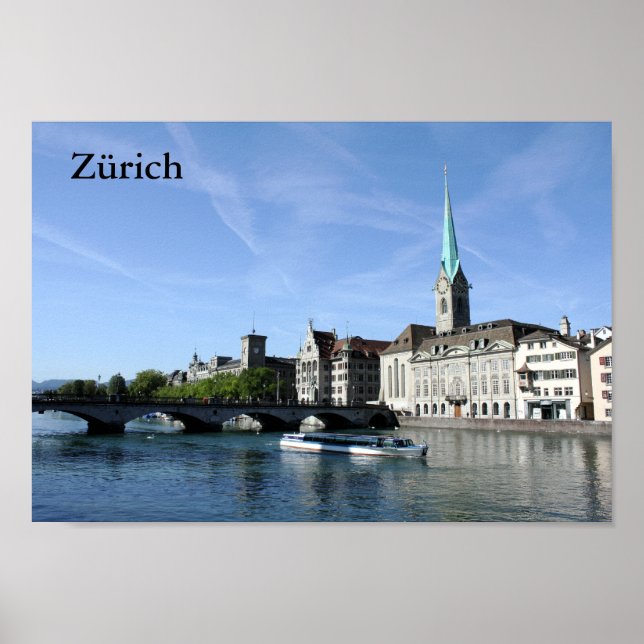Póster Río Limmat en Zúrich (Frente)