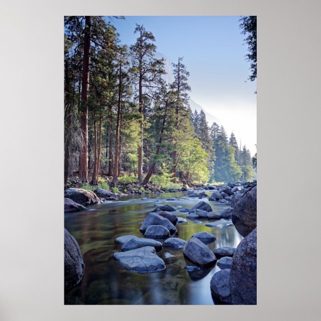 Póster Río Merced | Parque nacional Yosemite en Sunrise (Frente)