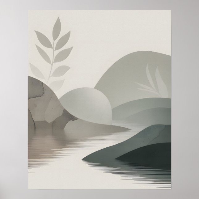 Póster Río Minimalista (Frente)