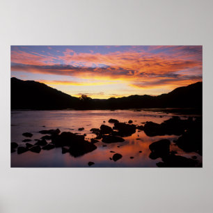 Póster Río Naranja al atardecer, Richtersveld