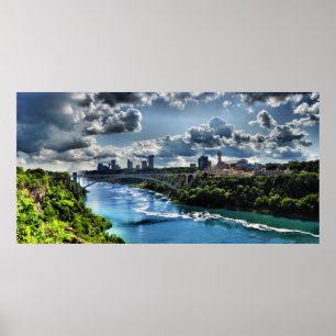 Póster Río Niagara/Puente Arcoiris