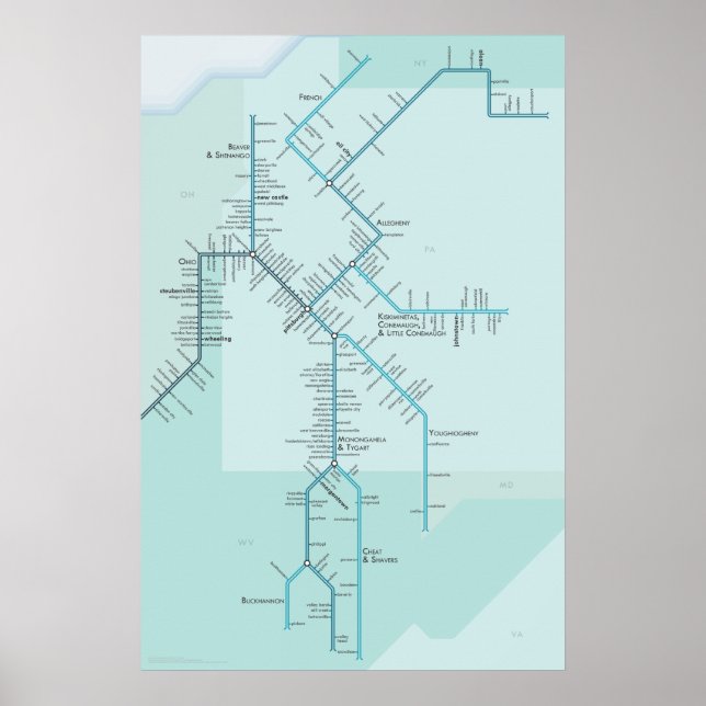 Póster Río Ohio superior 20" x 30" (Frente)