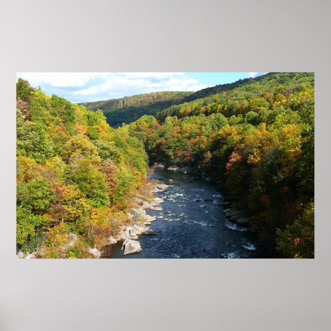 Póster Río Ohiopyle en otoño en Pensilvania (Frente)
