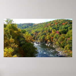 Póster Río Ohiopyle en otoño II en Pensilvania