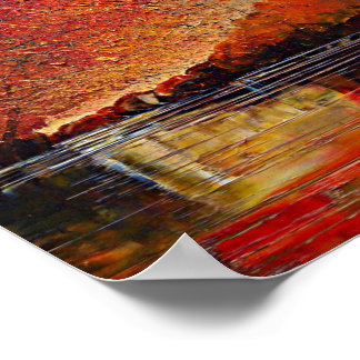 Póster Río, pintura abstracta.