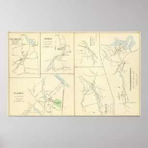 Póster Río profundo, Ivoryton, arroyo del centro, Essex