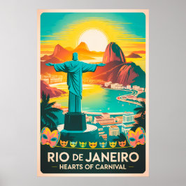 Póster Río Retro - Cristo Redentor