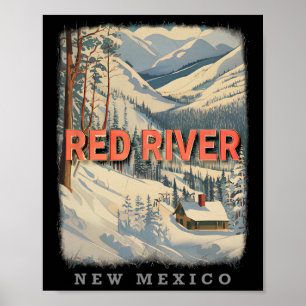 Póster Río Rojo Nuevo México Nm Esquiar Extravaganza Sd77