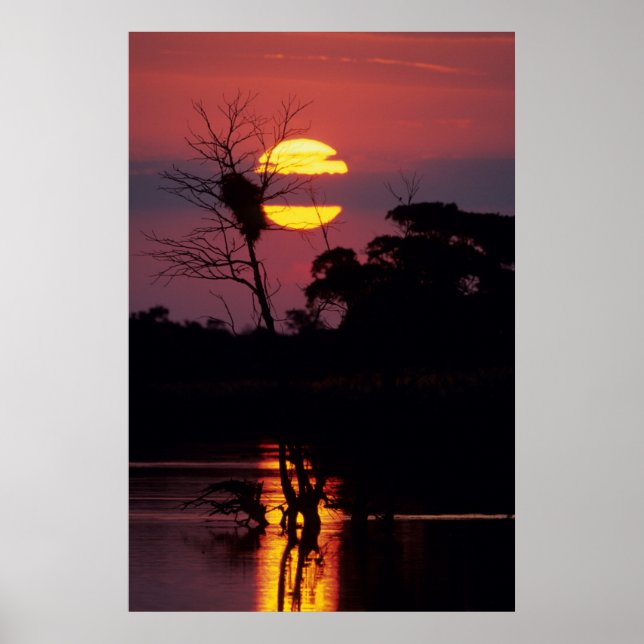 Póster Río Sabi al atardecer, Parque Nacional Kruger (Frente)