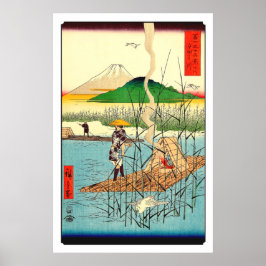 Póster Río Sagami Monte Fuji Utagawa Hiroshige 1858