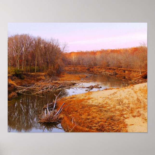 Póster Río Sangamon cerca del nuevo Salem de Lincoln, Ill (Frente)