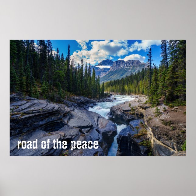 Póster Río - Selva verde - Roca - Mezcla de citas (Frente)