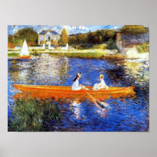 Póster Río Sena En El Bella Artes De Asnieres Renoir