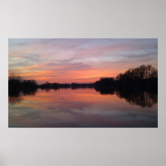 Póster Río Sunset