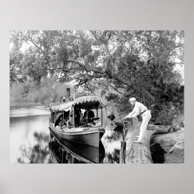 Póster Río Tomoka, Florida, 1880 (Frente)