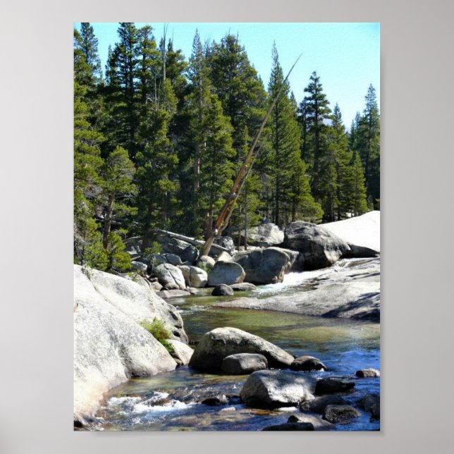Póster Río Tuolumne en Tuolumne Meadows, Yosemite, CA (Frente)