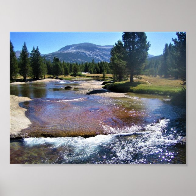 Póster Río Tuolumne en Tuolumne Meadows, Yosemite, CA (Frente)