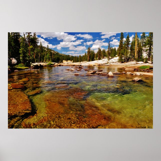 Póster Río Tuolumne, Tuolumne Meadows, Yosemite. (Frente)