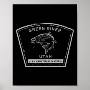 Póster Río Verde Utah Pesca con Mosca 