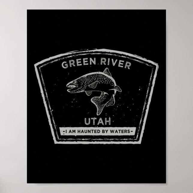 Póster Río Verde Utah Pesca con Mosca  (Frente)