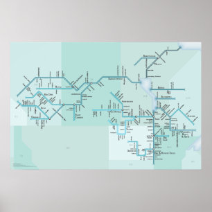 Póster Río y lago Winnipeg, 30" de Nelson x 20"