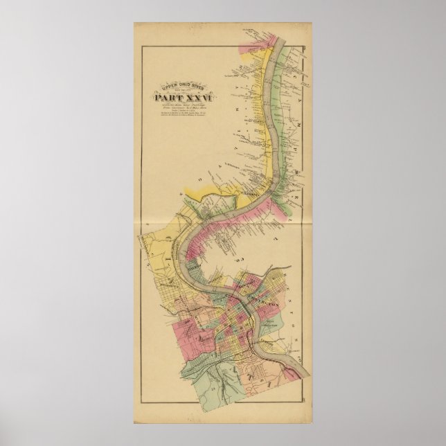 Póster Río y Valle del Alto Ohio (Frente)